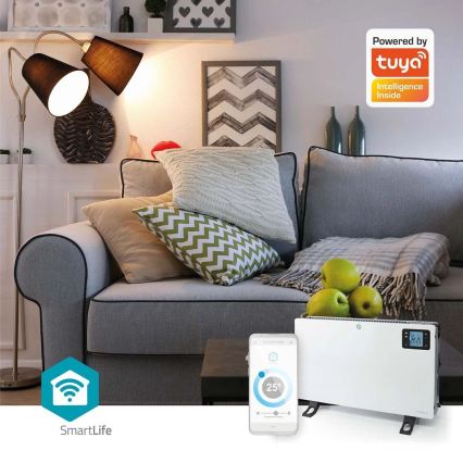 Elektryczny grzejnik/konwektor 750/1250/2000W/230V Wi-Fi Tuya + pilot zdalnego sterowania