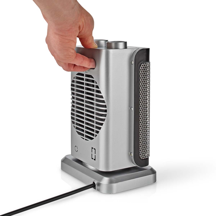 Wentylator z ceramicznym wkładem grzejnym 1000/1500W/230V srebrny