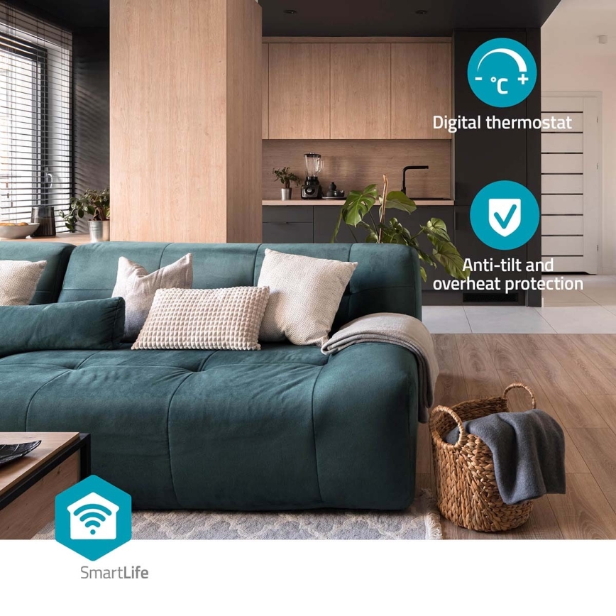 Wentylator z Grzejnik ceramiczny Smartlife 1000/1500W/230V Wi-Fi Tuya + pilot zdalnego sterowania