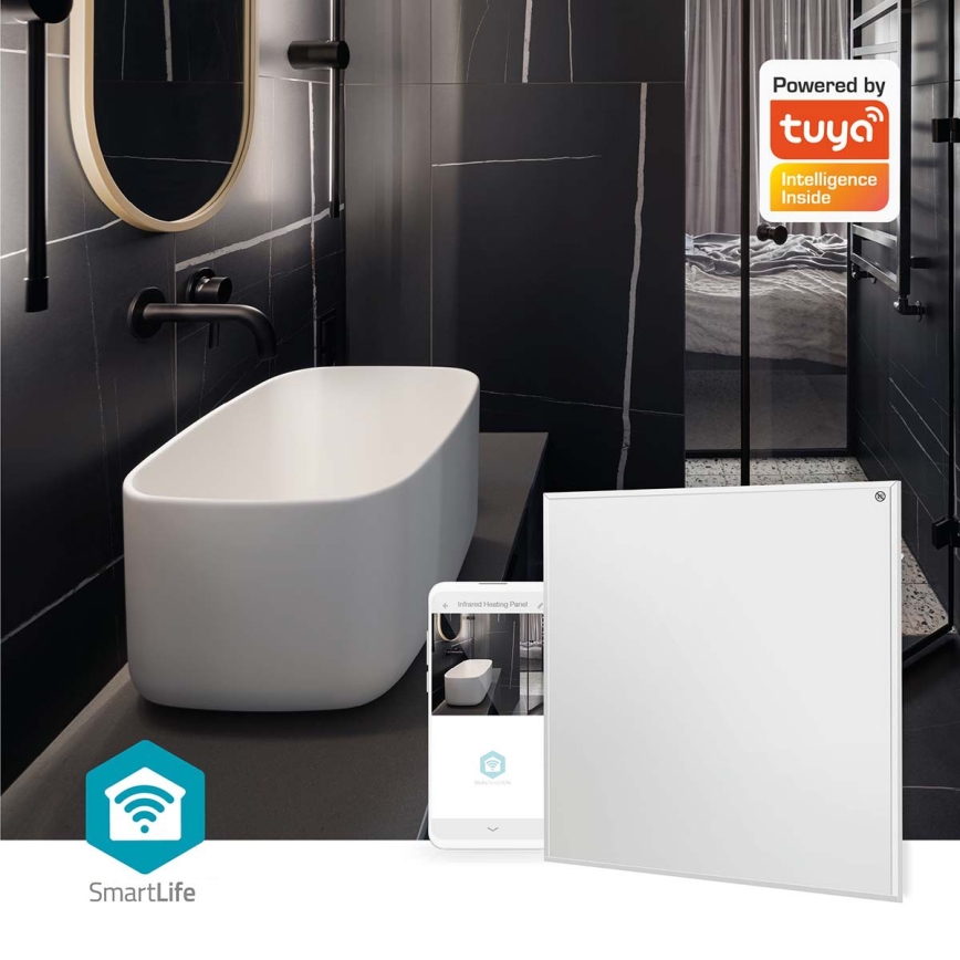 Panel grzewczy na podczerwień 350W/230V 59,8x62 cm IP44 Wi-Fi Tuya + zdalne sterowanie