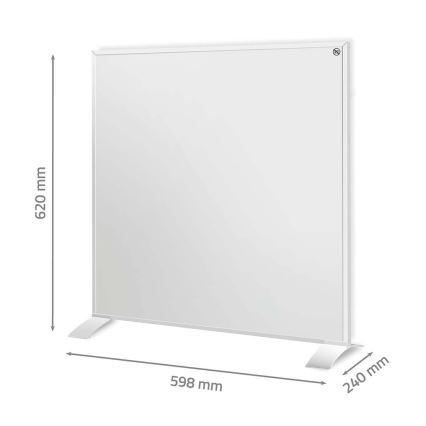 Panel grzewczy na podczerwień 350W/230V 59,8x62 cm IP44 Wi-Fi Tuya + zdalne sterowanie