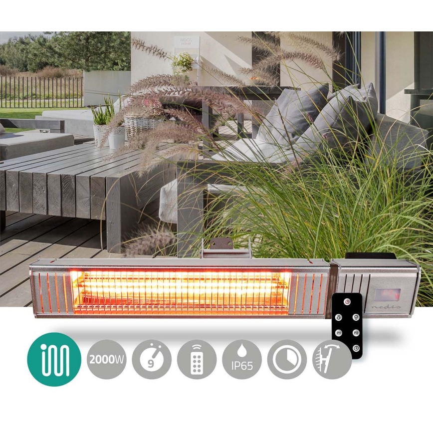 Zewnętrzny ogrzewacz 2000W/230V IP65 + zdalne sterowanie