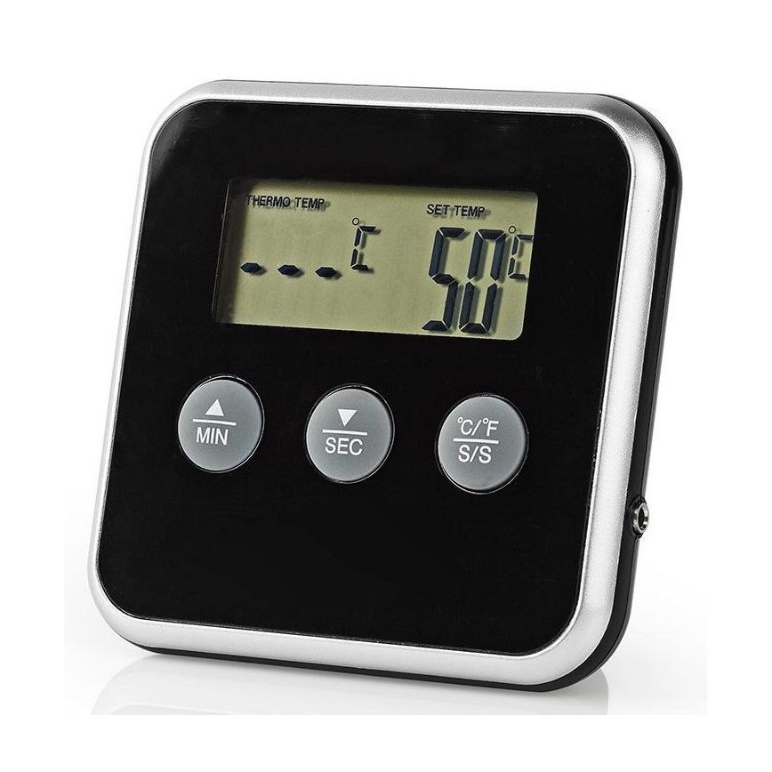 Termometr do mięsa z wyświetlaczem i timerem 0-250 °C 1xAAA