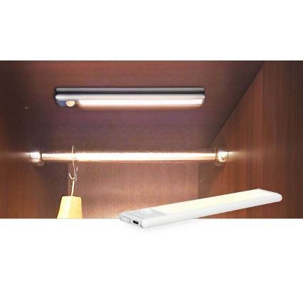 LED Akumulatorowe magnetyczne oświetlenie szafki z czujnikiem ruchu LED/1W/1100 mAh 3000K