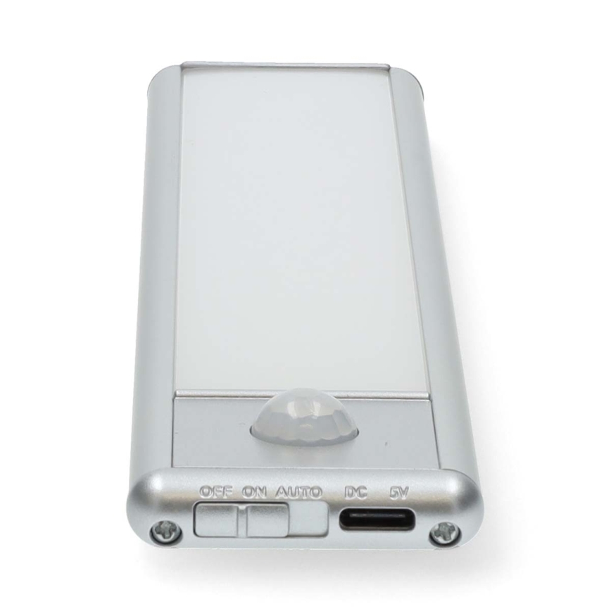 LED Akumulatorowe magnetyczne oświetlenie szafki z czujnikiem ruchu LED/1W/1100 mAh 3000K