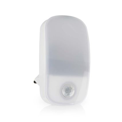 LED Laorientacyjna do kontaktu z czujnikiem ruchu i zmierzchu LED/0,55W/230V biały