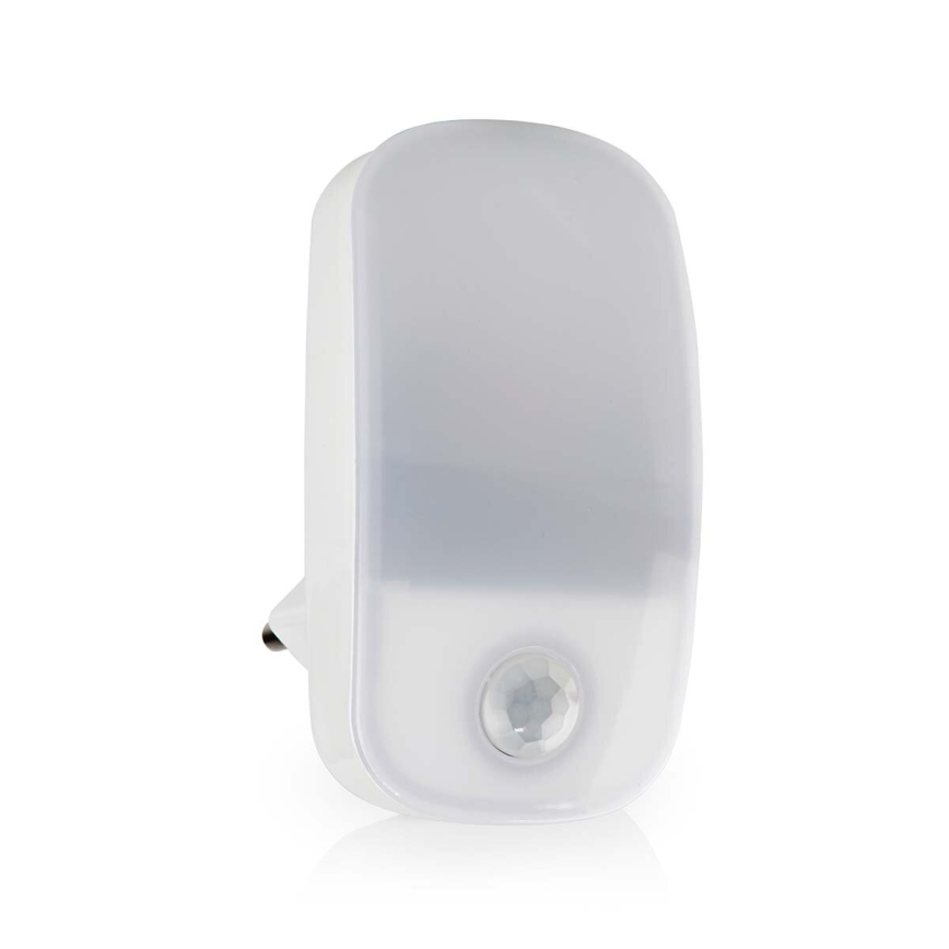 LED Laorientacyjna do kontaktu z czujnikiem ruchu i zmierzchu LED/0,55W/230V biały