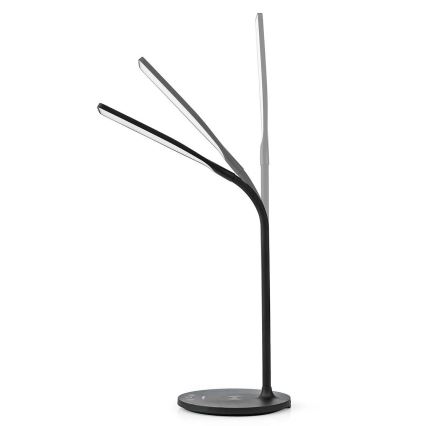 LED Ściemnialna dotykowy flexibilní Lampa stołowa z 15W bezprzewodowym ładowaniem Qi LED/5,5W/230V 2700-6500K czarny