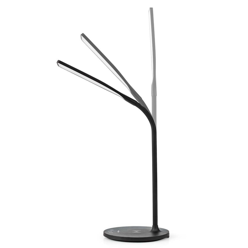 LED Ściemnialna dotykowy flexibilní Lampa stołowa z 15W bezprzewodowym ładowaniem Qi LED/5,5W/230V 2700-6500K czarny