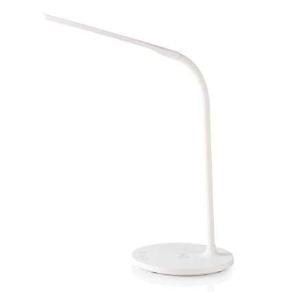 LED Ściemnialna dotykowy flexibilní Lampa stołowa z 15W bezprzewodowym ładowaniem Qi LED/5,5W/230V 2700-6500K biały