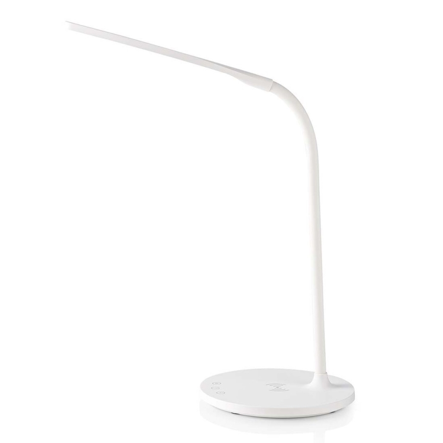 LED Ściemnialna dotykowy flexibilní Lampa stołowa z 15W bezprzewodowym ładowaniem Qi LED/5,5W/230V 2700-6500K biały