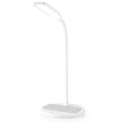 LED Ściemnialna dotykowy flexibilní Lampa stołowa z 15W bezprzewodowym ładowaniem Qi LED/5,5W/230V 2700-6500K biały