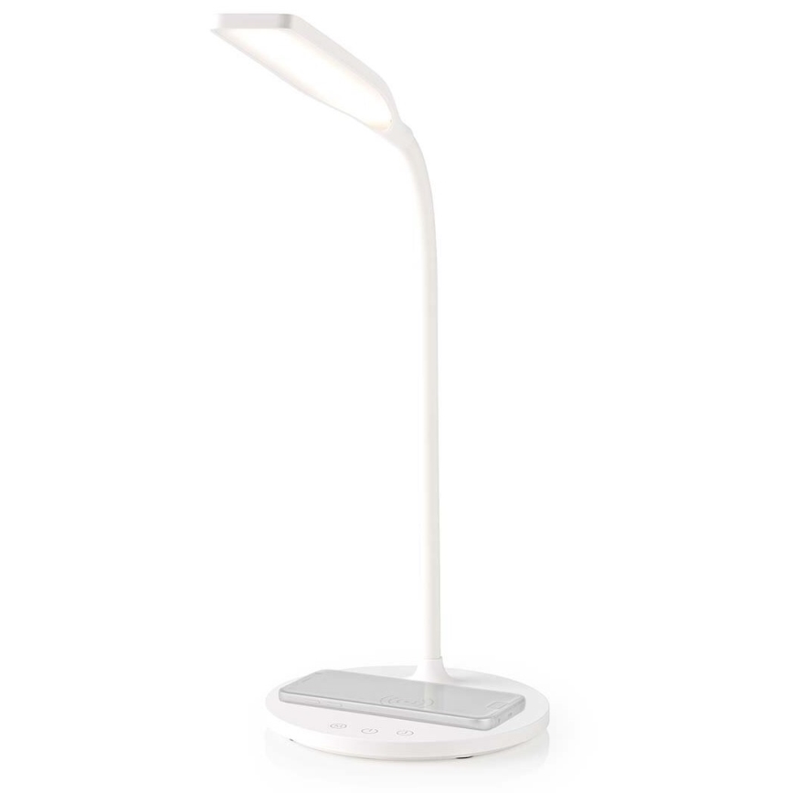 LED Ściemnialna dotykowy flexibilní Lampa stołowa z 15W bezprzewodowym ładowaniem Qi LED/5,5W/230V 2700-6500K biały
