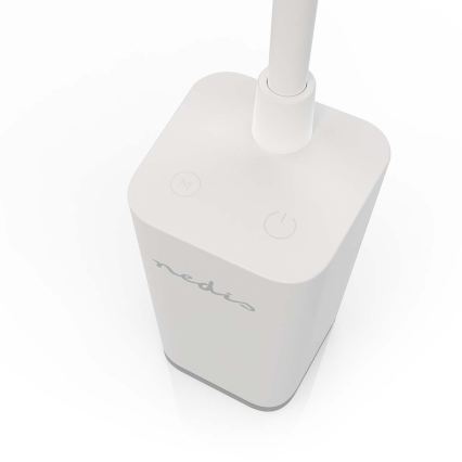 LED ściemnialna ładowalna dotykowa elastyczna lampka biurkowa z klipsem LED/5W/1200 mAh biała