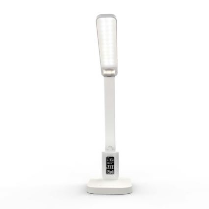 LED ściemnialna ładowalna dotykowa lampka biurkowa z wyświetlaczem LED/7,5W/1200 mAh 3000/4000/5700K CRI 90 biała