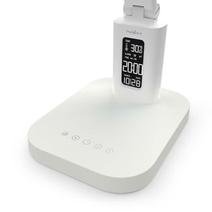 LED ściemnialna ładowalna dotykowa lampka biurkowa z wyświetlaczem LED/7,5W/1200 mAh 3000/4000/5700K CRI 90 biała