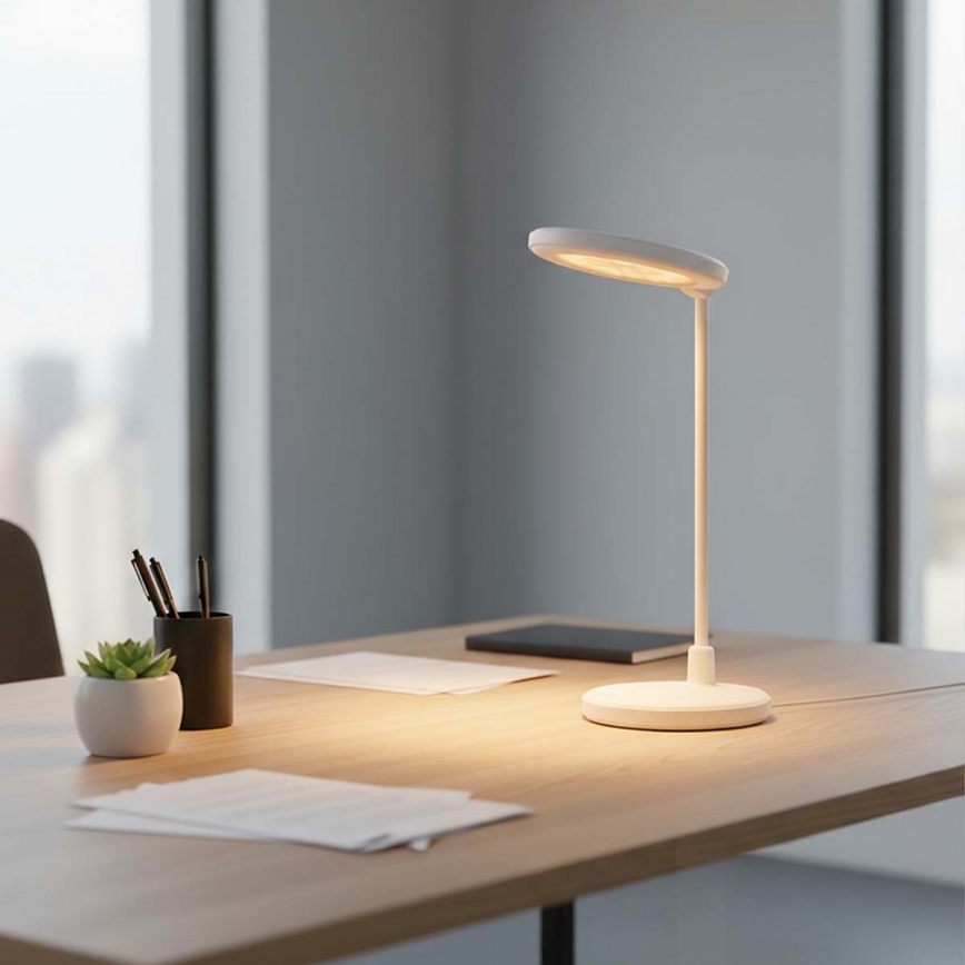 LED ściemnialna ładowalna lampa dotykowa z lusterkiem LED/6W/1200 mAh 3000/4000/5700K CRI 90 biała