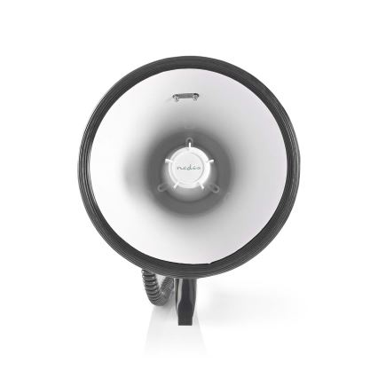 Megafon z zewnętrznym mikrofonem USB 25W/8xC biały/czarny