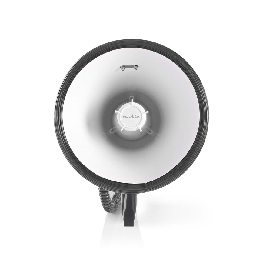 Megafon z zewnętrznym mikrofonem USB 25W/8xC biały/czarny