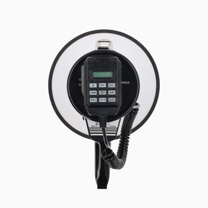 Megafon z zewnętrznym mikrofonem USB 25W/8xC biały/czarny