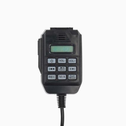 Megafon z zewnętrznym mikrofonem USB 25W/8xC biały/czarny