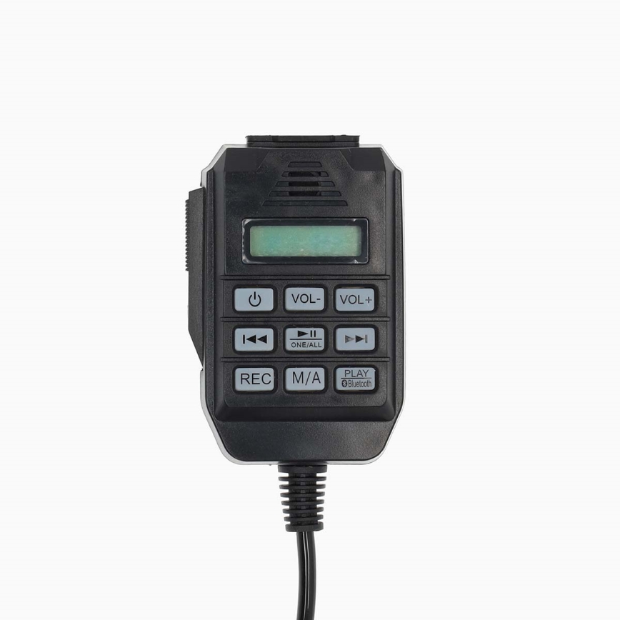 Megafon z zewnętrznym mikrofonem USB 25W/8xC biały/czarny