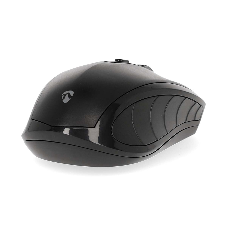Mysz bezprzewodowa 800/1200/1600 DPI 2xAAA czarny