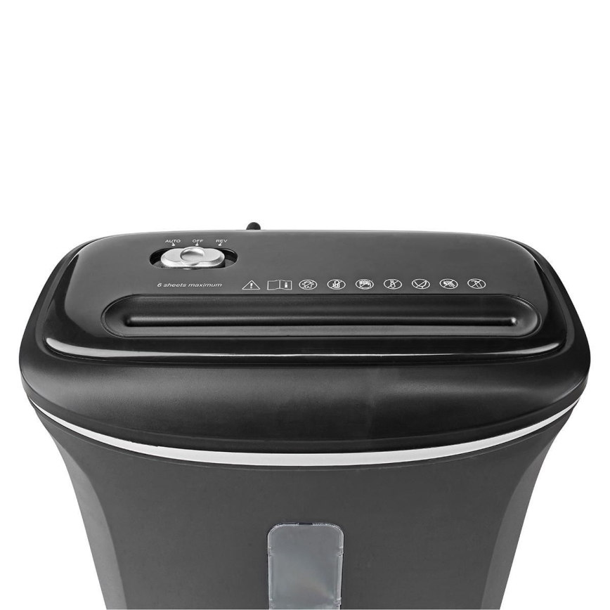 Niszczarka papieru A4 objętość 12 l 230V czarna
