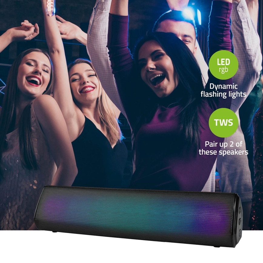 Głośnik akumulatorowy LED RGB 18W/1200 mAh