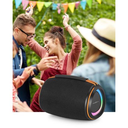 Głośnik LED z akumulatorem 40 W/1200 mAh IPX4 czarny