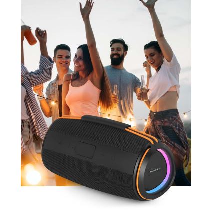 LED Głośnik ładowalny 60W/2000 mAh IPX4 czarny