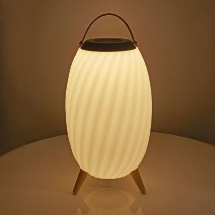 LED RGB Akumulatorowa lampa stołowa z głośnikiem 60W/2200 mAh IPX5
