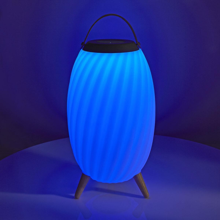 LED RGB Akumulatorowa lampa stołowa z głośnikiem 60W/2200 mAh IPX5