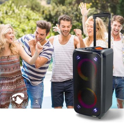 Głośnik akumulatorowy LED RGB 240W/4000 mAh + pilot zdalnego sterowania