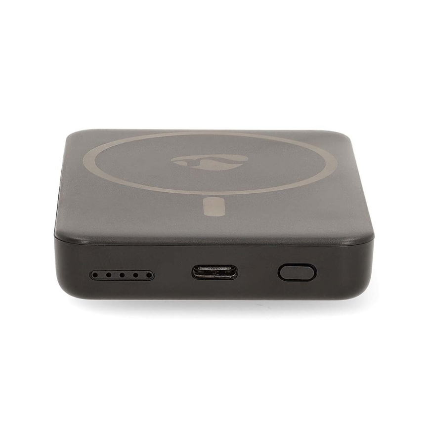 Power Bank 2w1 magnetyczny z ładowaniem bezprzewodowym MagSafe 5000 mAh czarny