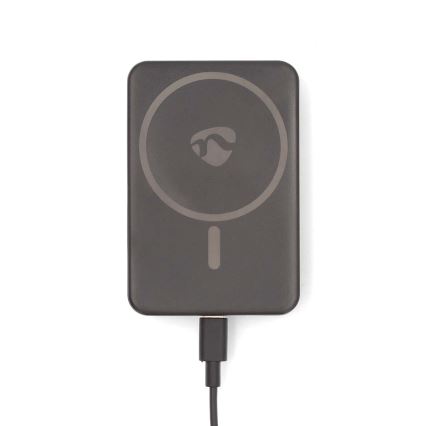 Power Bank 2w1 magnetyczny z ładowaniem bezprzewodowym MagSafe 5000 mAh czarny