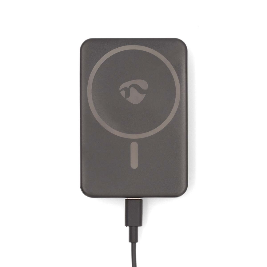 Power Bank 2w1 magnetyczny z ładowaniem bezprzewodowym MagSafe 5000 mAh czarny