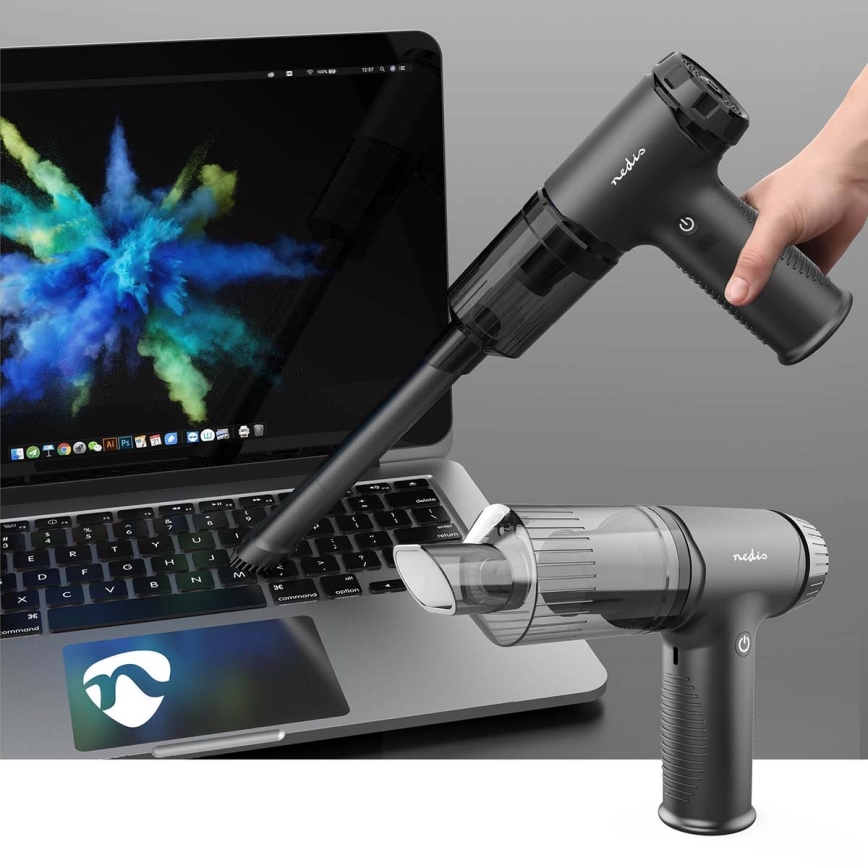 Odkurzacz ręczny z akumulatorem 2w1 90W/6000 mAh szary/czarny