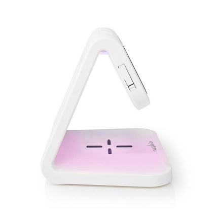 LED RGB Budzik z ładowaniem bezprzewodowym LED/10W/5V biały