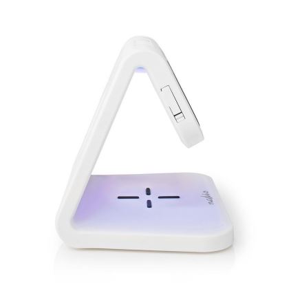 LED RGB Budzik z ładowaniem bezprzewodowym LED/10W/5V biały