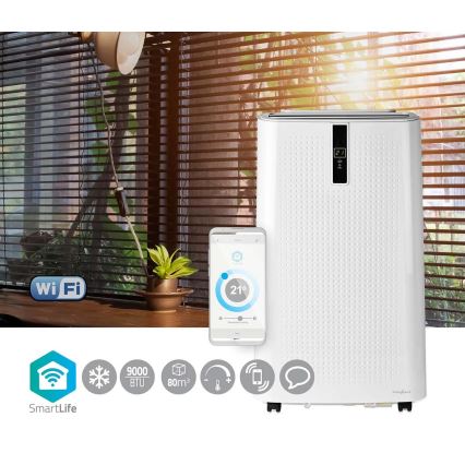 Inteligentna mobilna klimatyzacja 3w1 wraz z kompletnym wyposażeniem 1010W/230V 9000 BTU Wi-Fi + pilot