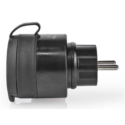 Inteligentne gniazdko 3680W/230V/Schuko Typ F/16A Wi-Fi IP44 czarne