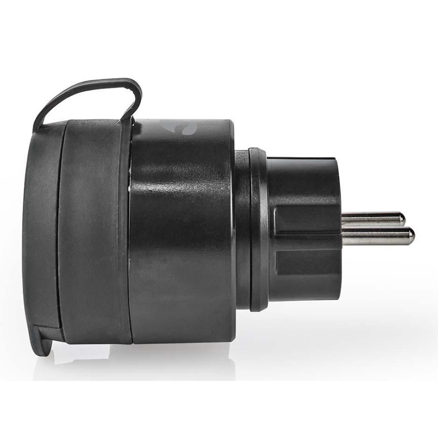 Inteligentne gniazdko 3680W/230V/Schuko Typ F/16A Wi-Fi IP44 czarne