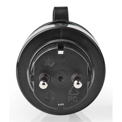 Inteligentne gniazdko 3680W/230V/Schuko Typ F/16A Wi-Fi IP44 czarne