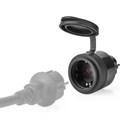 Inteligentne gniazdko 3680W/230V/Schuko Typ F/16A Wi-Fi IP44 czarne