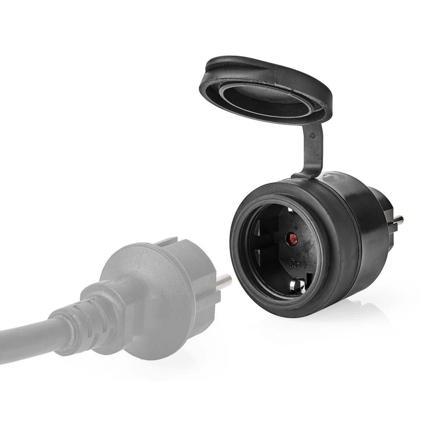 Inteligentne gniazdko 3680W/230V/Schuko Typ F/16A Wi-Fi IP44 czarne