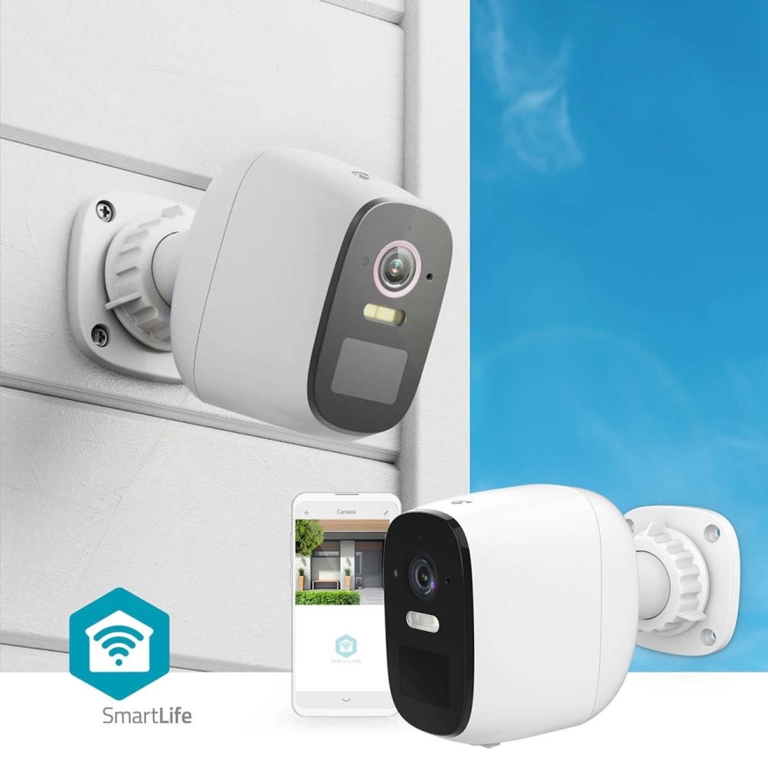 Smart zewnętrzny ładowalny kamera z czujnikiem SmartLife 4MP Quad HD 1440p 5V/5200mAh Wi-Fi Tuya IP66