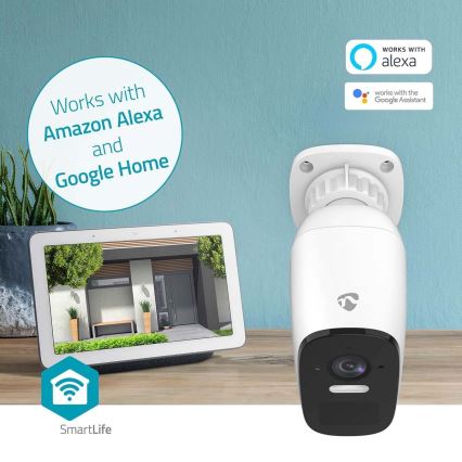 Smart zewnętrzny ładowalny kamera z czujnikiem SmartLife 4MP Quad HD 1440p 5V/5200mAh Wi-Fi Tuya IP66