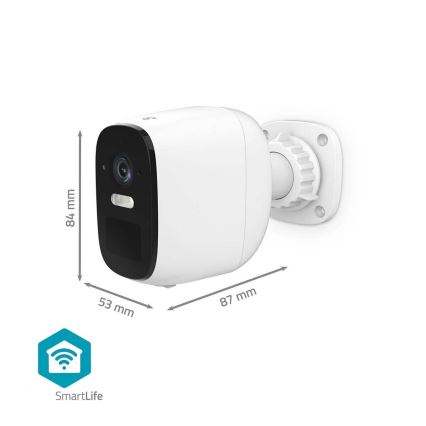 Smart zewnętrzny ładowalny kamera z czujnikiem SmartLife 4MP Quad HD 1440p 5V/5200mAh Wi-Fi Tuya IP66
