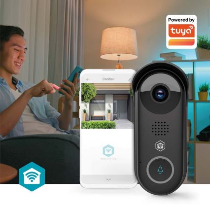 Inteligentny dzwonek wideo SmartLife z czujnikiem ruchu, 5V, Full HD 1080p, IP54, Wi-Fi, Tuya